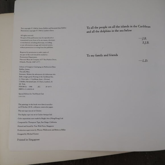 Jolly Mon by Jimmy Buffett Savannah Jane Buffett 93 Illustrated by Lambert Davis - Picture 4 of 7